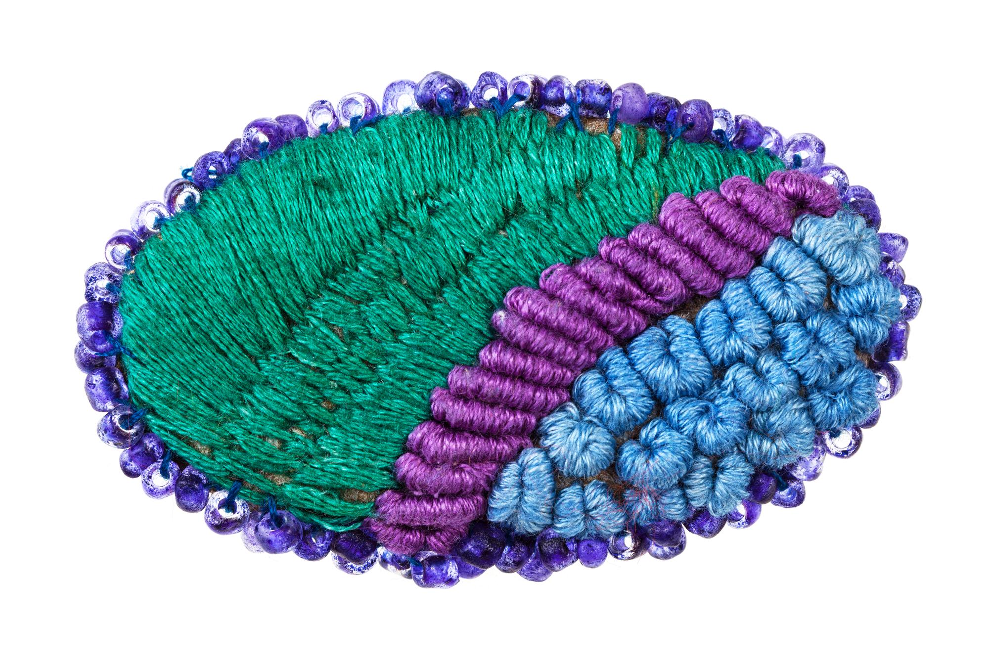 Serie di patch ricamate colorate